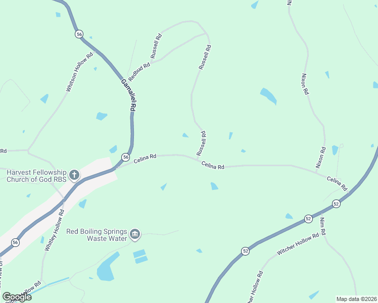 map of restaurants, bars, coffee shops, grocery stores, and more near 1965 Celina Road in Red Boiling Springs
