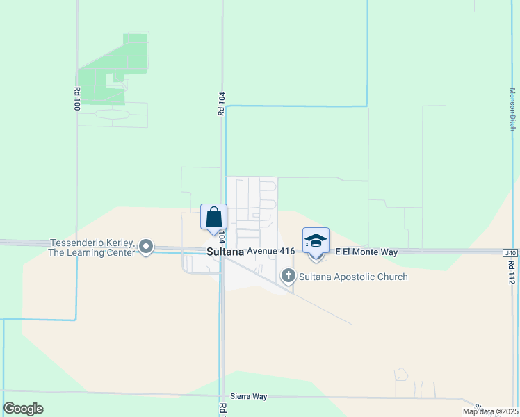 map of restaurants, bars, coffee shops, grocery stores, and more near 41680 Road 105 in Dinuba