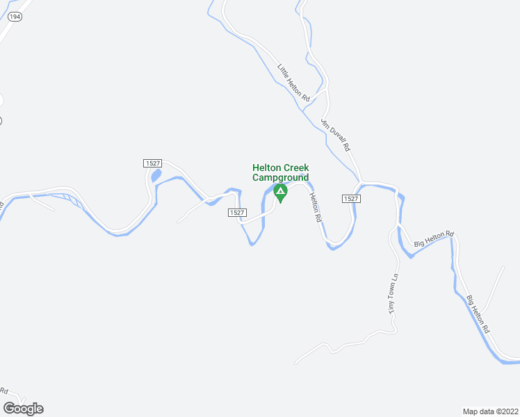 map of restaurants, bars, coffee shops, grocery stores, and more near 2047 Helton Road in Grassy Creek