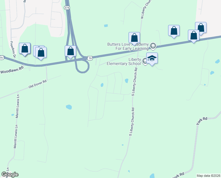 map of restaurants, bars, coffee shops, grocery stores, and more near 776 South Liberty Church Road in Clarksville