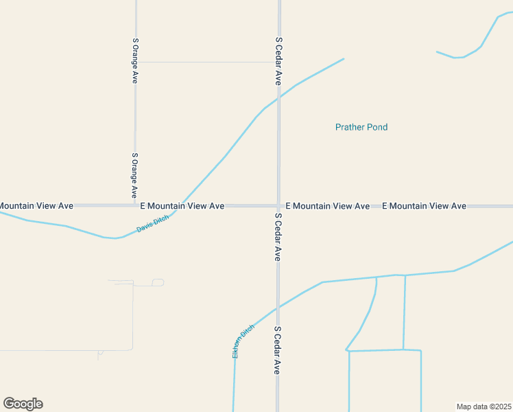map of restaurants, bars, coffee shops, grocery stores, and more near East Mountain View Avenue in Fresno