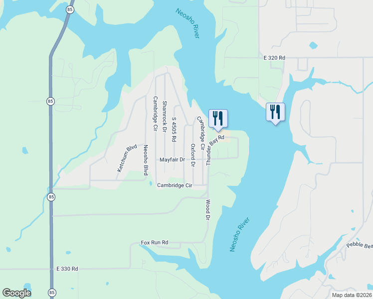 map of restaurants, bars, coffee shops, grocery stores, and more near 32469 Oxford Drive in Afton