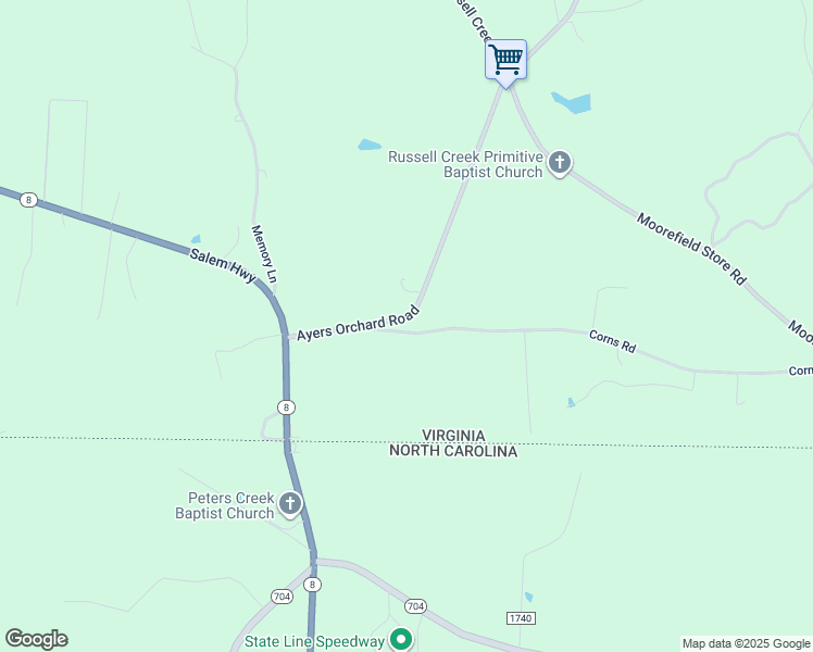 map of restaurants, bars, coffee shops, grocery stores, and more near 270 Ayers Orchard Road in Stuart