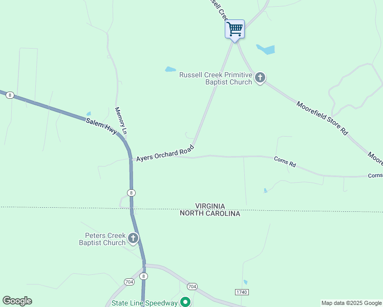 map of restaurants, bars, coffee shops, grocery stores, and more near 270 Ayers Orchard Road in Stuart
