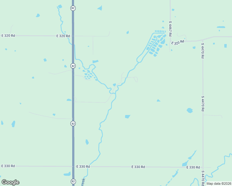 map of restaurants, bars, coffee shops, grocery stores, and more near 446516 East 325 Drive in Vinita