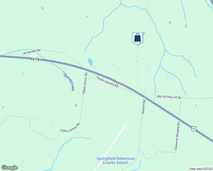 map of restaurants, bars, coffee shops, grocery stores, and more near 4335 South Garrett Rd in Springfield