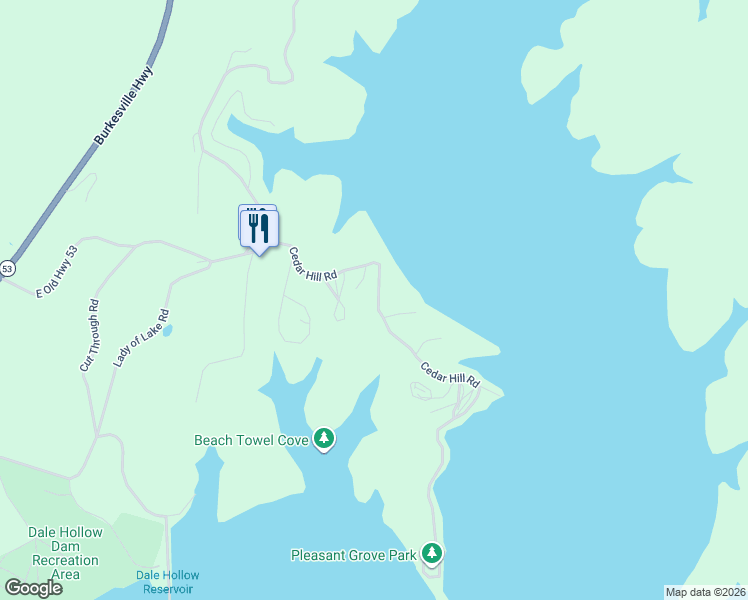 map of restaurants, bars, coffee shops, grocery stores, and more near 406 Cedar Hill Road in Celina