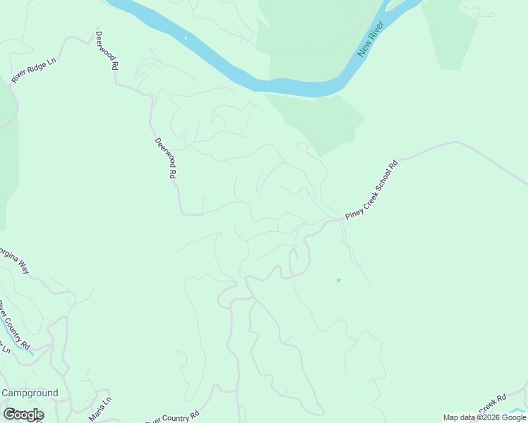 map of restaurants, bars, coffee shops, grocery stores, and more near 206 Raven Road in Piney Creek