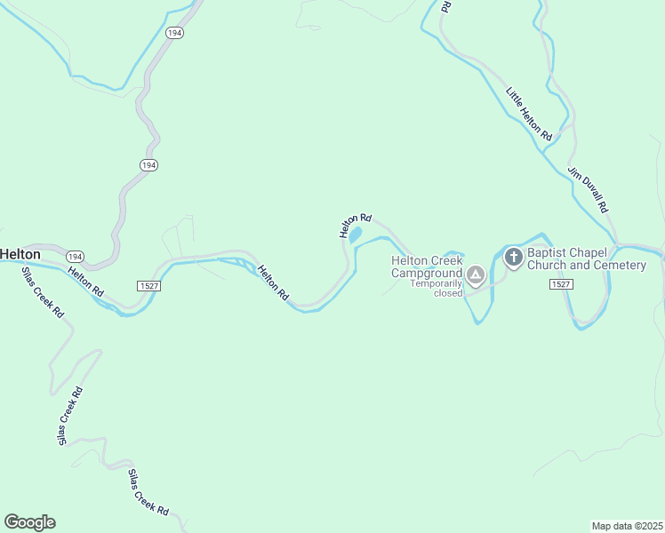 map of restaurants, bars, coffee shops, grocery stores, and more near 1293 Helton Road in Grassy Creek