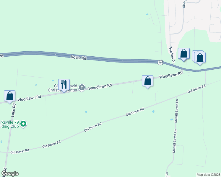 map of restaurants, bars, coffee shops, grocery stores, and more near 1730 Woodlawn Road in Woodlawn