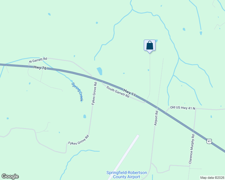 map of restaurants, bars, coffee shops, grocery stores, and more near 4335 South Garrett Rd in Springfield