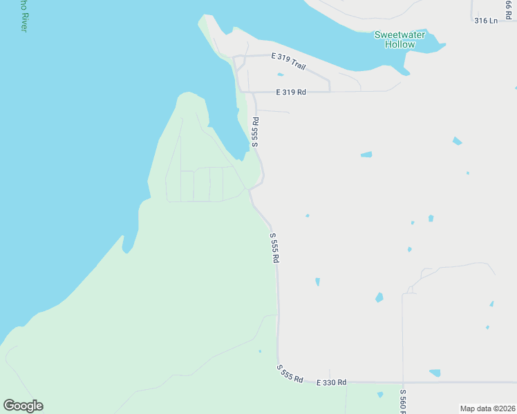 map of restaurants, bars, coffee shops, grocery stores, and more near 31601-31605 South 566 Road in Jay