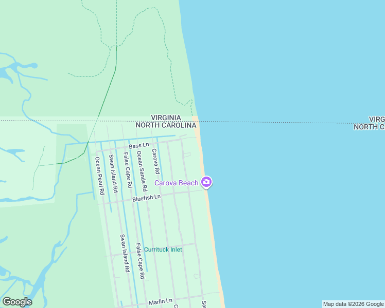 map of restaurants, bars, coffee shops, grocery stores, and more near 2386 Sandfiddler Road in Corolla