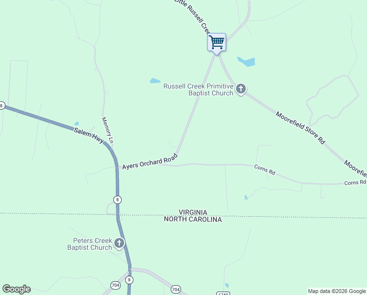 map of restaurants, bars, coffee shops, grocery stores, and more near 344 Ayers Orchard Road in Stuart