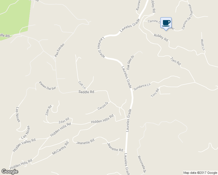 map of restaurants, bars, coffee shops, grocery stores, and more near 12167 Saddle Road in Carmel Valley