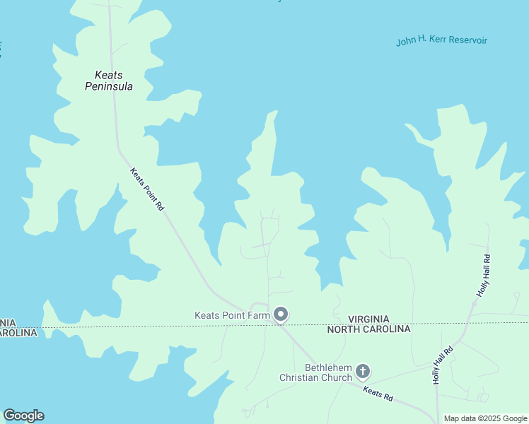 map of restaurants, bars, coffee shops, grocery stores, and more near 405-489 Robinson Road in Boydton