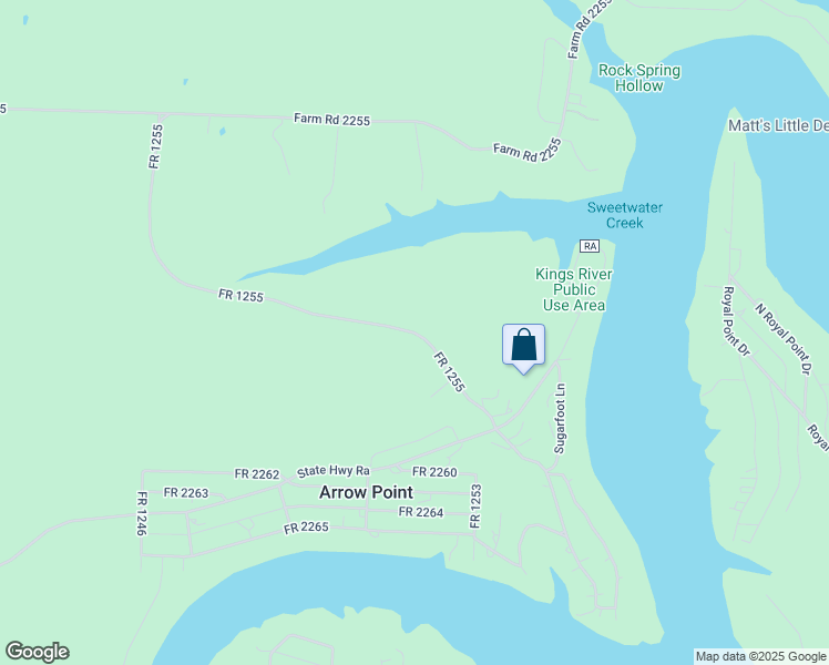 map of restaurants, bars, coffee shops, grocery stores, and more near Farm Road 1255 in Golden