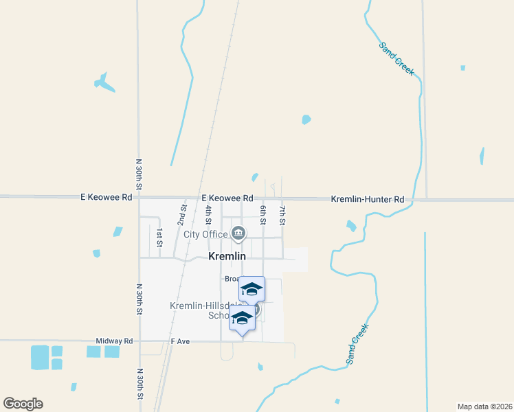 map of restaurants, bars, coffee shops, grocery stores, and more near 3415 East Keowee Road in Kremlin