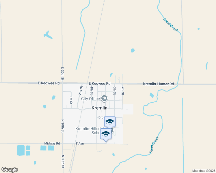 map of restaurants, bars, coffee shops, grocery stores, and more near 3415 East Keowee Road in Kremlin
