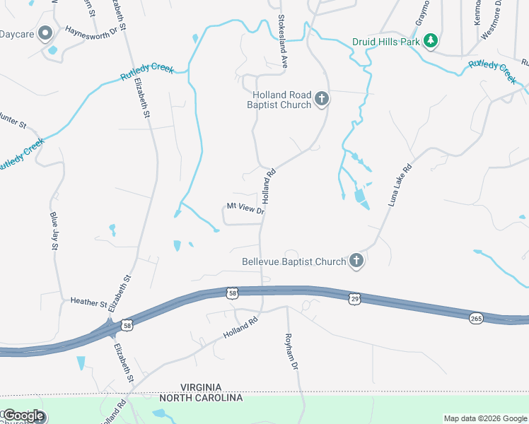 map of restaurants, bars, coffee shops, grocery stores, and more near 715-773 Mount View Drive in Danville