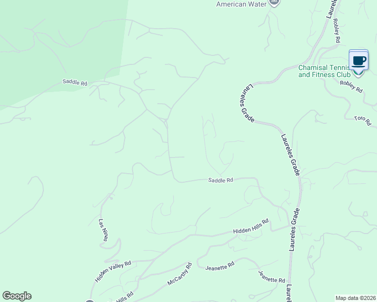 map of restaurants, bars, coffee shops, grocery stores, and more near 11827 Saddle Road in Monterey