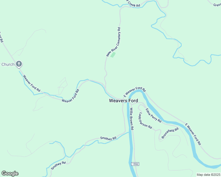 map of restaurants, bars, coffee shops, grocery stores, and more near 961 New River Cemetery Road in Grassy Creek
