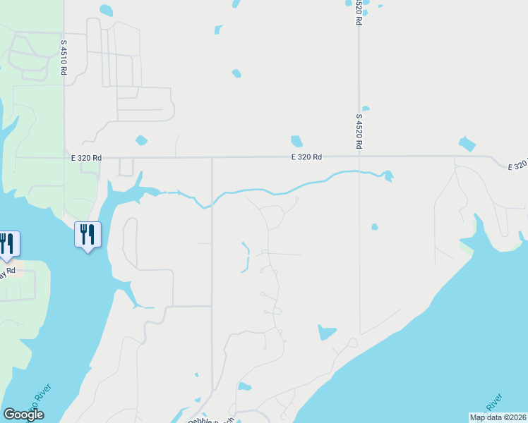 map of restaurants, bars, coffee shops, grocery stores, and more near 32277 Pebble Beach in Pensacola