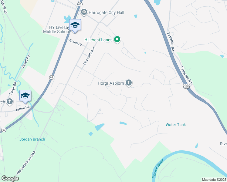 map of restaurants, bars, coffee shops, grocery stores, and more near 285 Presidential Boulevard in Harrogate