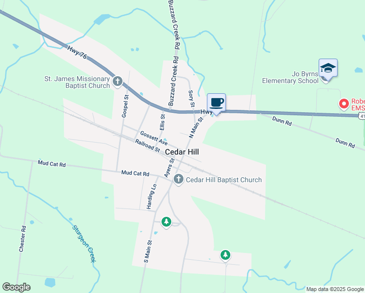 map of restaurants, bars, coffee shops, grocery stores, and more near in Cedar Hill