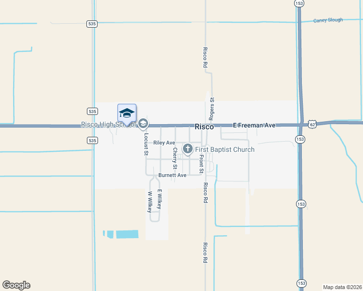 map of restaurants, bars, coffee shops, grocery stores, and more near 201 Riley Avenue in Risco