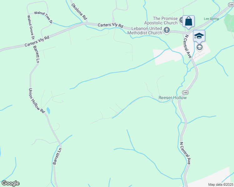 map of restaurants, bars, coffee shops, grocery stores, and more near 202 Reesor Hollow Rd in Church Hill