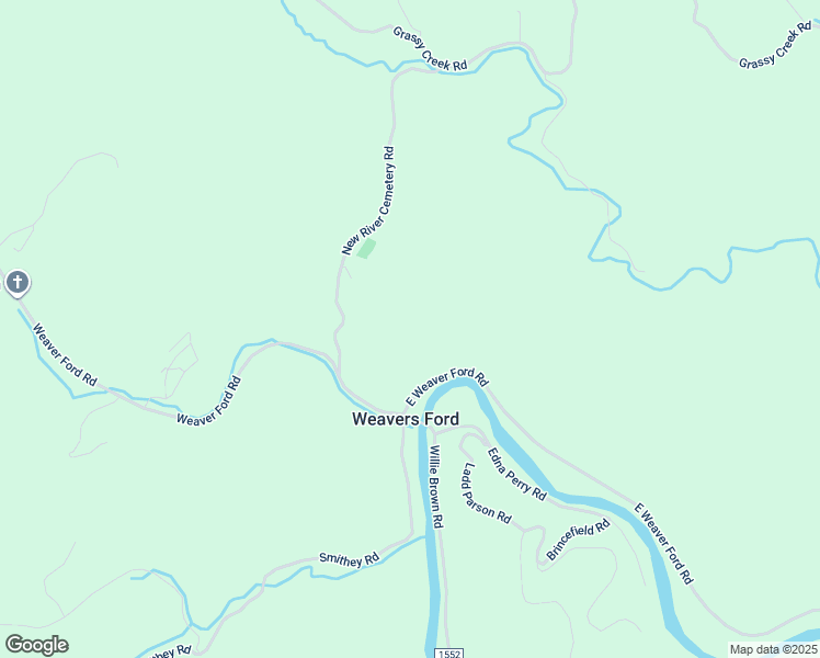 map of restaurants, bars, coffee shops, grocery stores, and more near 785 New River Cemetery Road in Grassy Creek