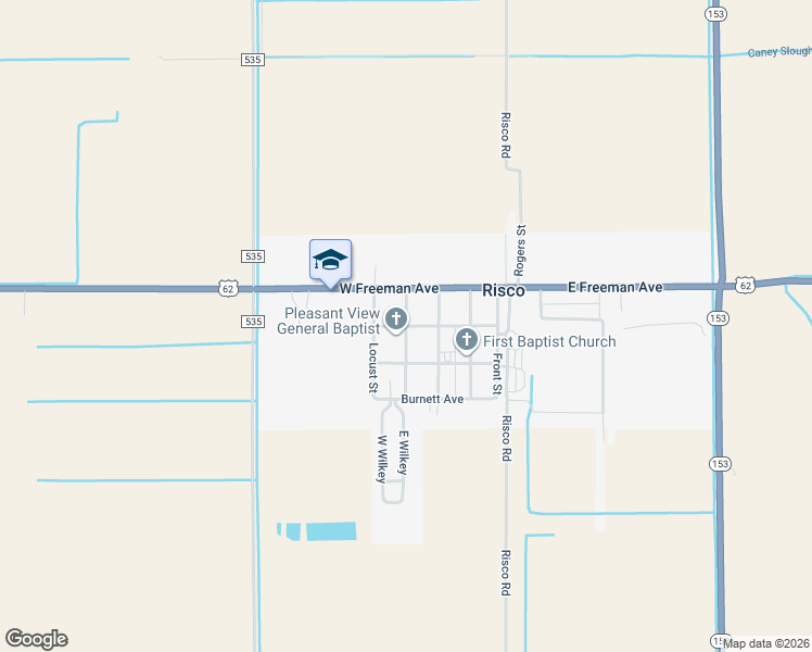 map of restaurants, bars, coffee shops, grocery stores, and more near 200 Missouri Street in Risco