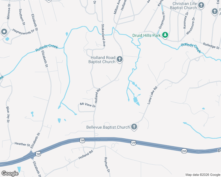 map of restaurants, bars, coffee shops, grocery stores, and more near 777 Holland Road in Danville