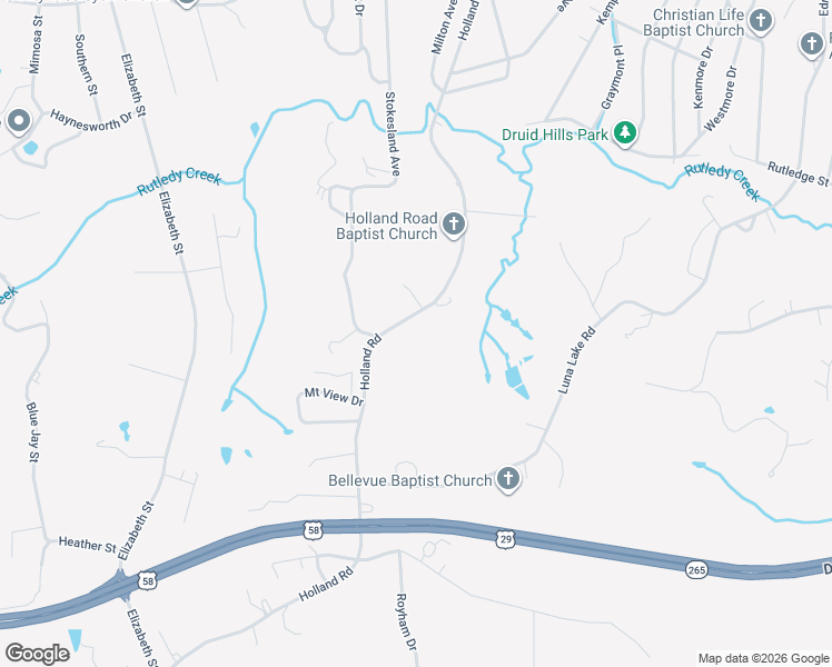 map of restaurants, bars, coffee shops, grocery stores, and more near 777 Holland Road in Danville