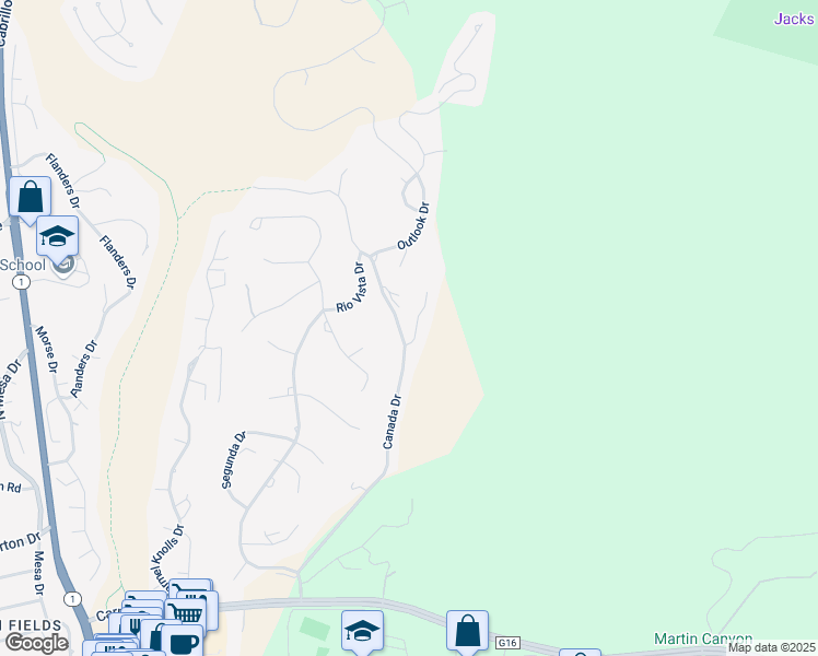 map of restaurants, bars, coffee shops, grocery stores, and more near 25505 Canada Drive in Carmel