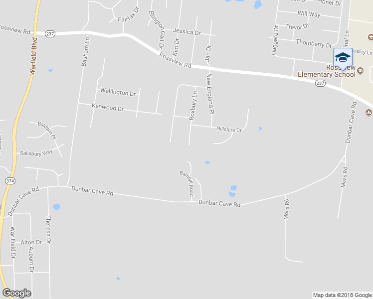 map of restaurants, bars, coffee shops, grocery stores, and more near 2052 Roxbury Lane in Clarksville