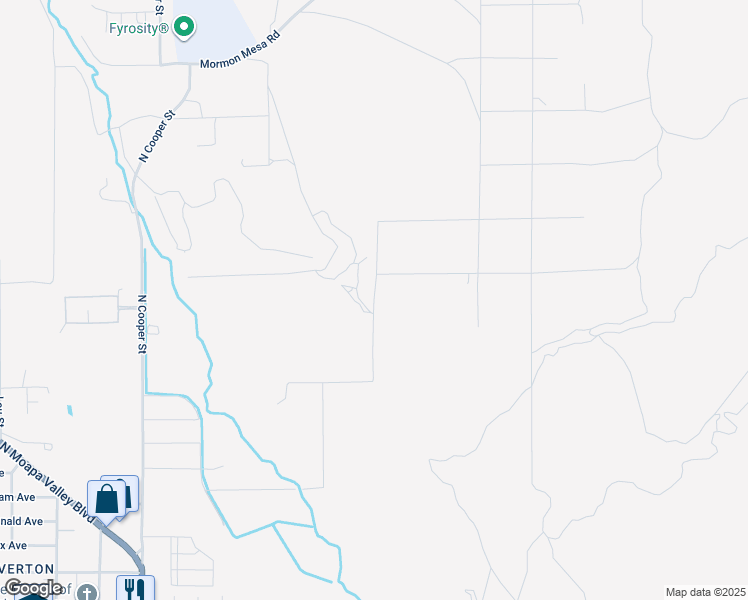 map of restaurants, bars, coffee shops, grocery stores, and more near North Saddle in Moapa Valley