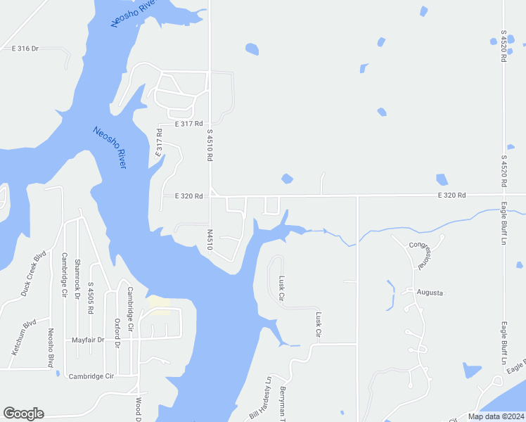 map of restaurants, bars, coffee shops, grocery stores, and more near 451185 East 320 Road in Afton