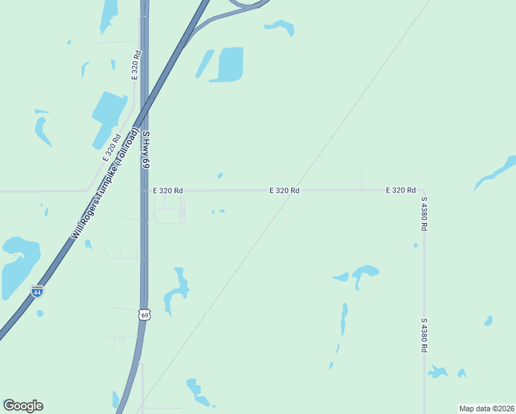 map of restaurants, bars, coffee shops, grocery stores, and more near 437367 East 320 Road in Big Cabin