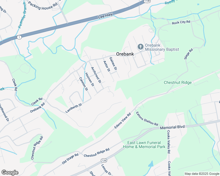 map of restaurants, bars, coffee shops, grocery stores, and more near 5739 Lehigh Street in Kingsport