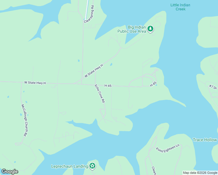 map of restaurants, bars, coffee shops, grocery stores, and more near 245 Navajo Hills Rd in Shell Knob