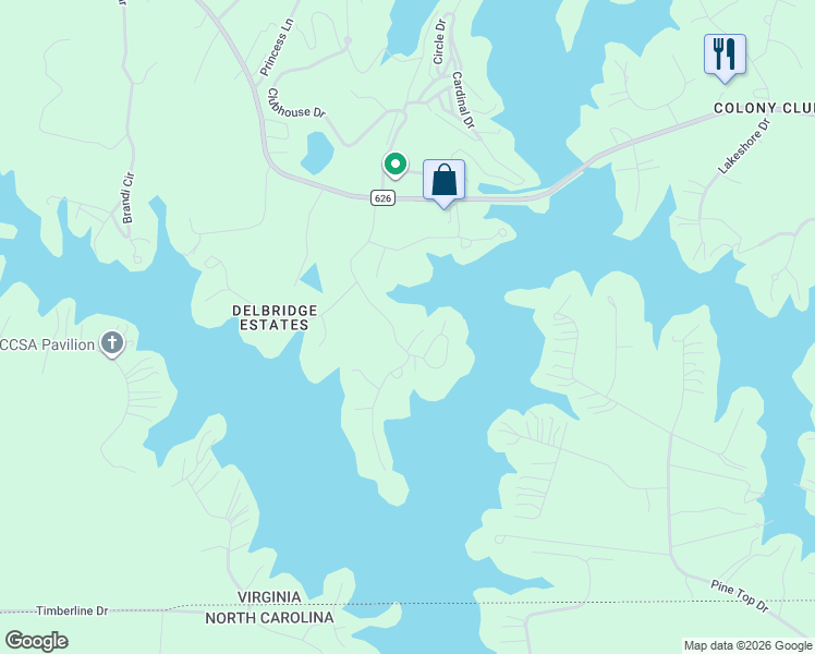 map of restaurants, bars, coffee shops, grocery stores, and more near 207-237 Lakeview Circle in Valentines