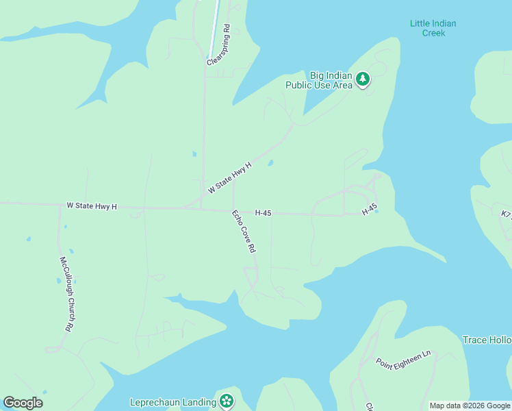 map of restaurants, bars, coffee shops, grocery stores, and more near 245 Navajo Hills Road in Shell Knob