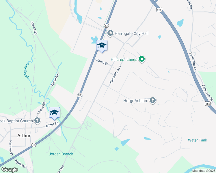 map of restaurants, bars, coffee shops, grocery stores, and more near 726 Presidential Blvd in Harrogate