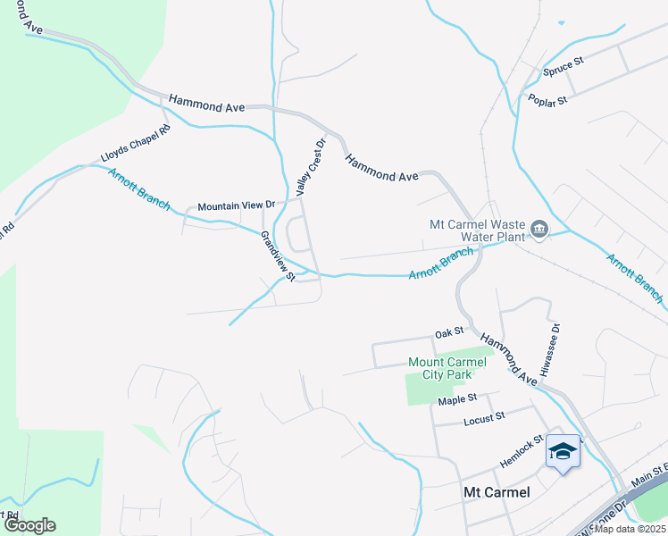 map of restaurants, bars, coffee shops, grocery stores, and more near 150 Valley Crest Drive in Mount Carmel