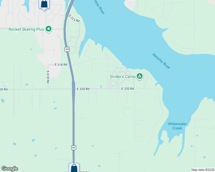 map of restaurants, bars, coffee shops, grocery stores, and more near Yarmouth Court in Grove