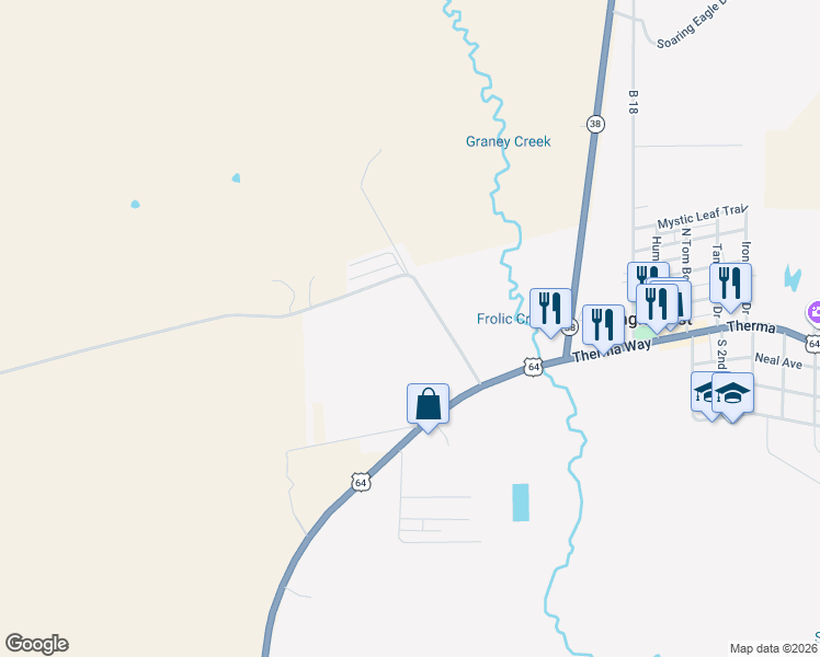 map of restaurants, bars, coffee shops, grocery stores, and more near 401 New Mexico 127 in Eagle Nest