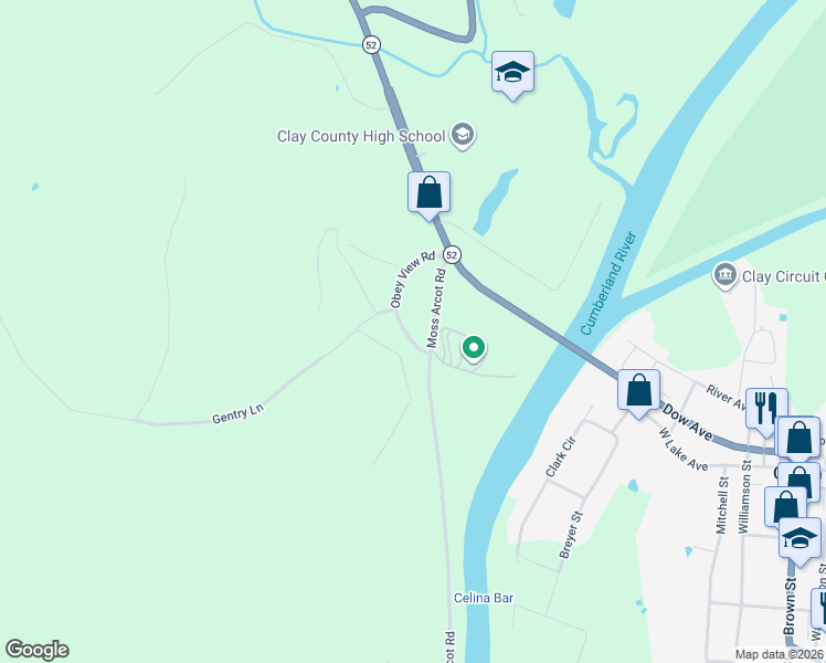 map of restaurants, bars, coffee shops, grocery stores, and more near 2000-2098 Moss Arcot Road in Celina