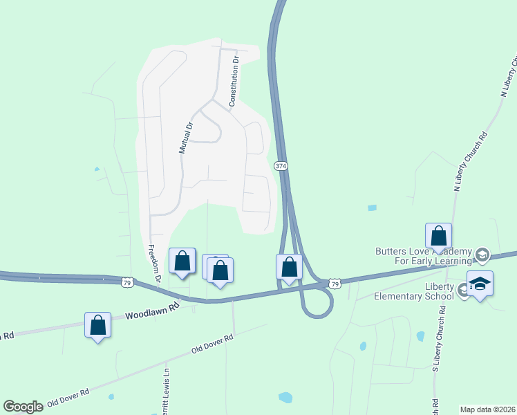 map of restaurants, bars, coffee shops, grocery stores, and more near 744 Tidwell Drive in Montgomery County